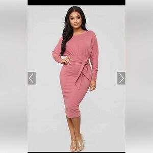 Fashion Nova Asymmetrical Pink Dress